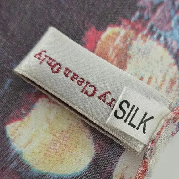 Vintage Past Times 100% Silk Chiffon Scarf Geometric Op Art Print, 15" x 58" - Picture 9 of 9